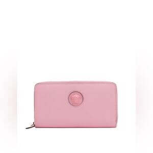 Versace Medusa Pink Zip-Around Wallet